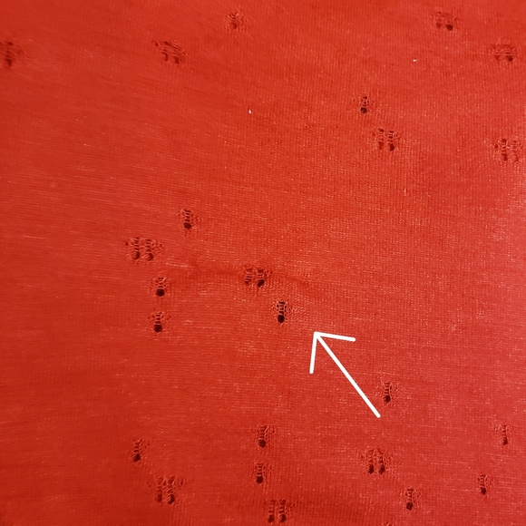 Red Distressed Cut Out Top SZ Medium by Cato - Picture 5 of 10